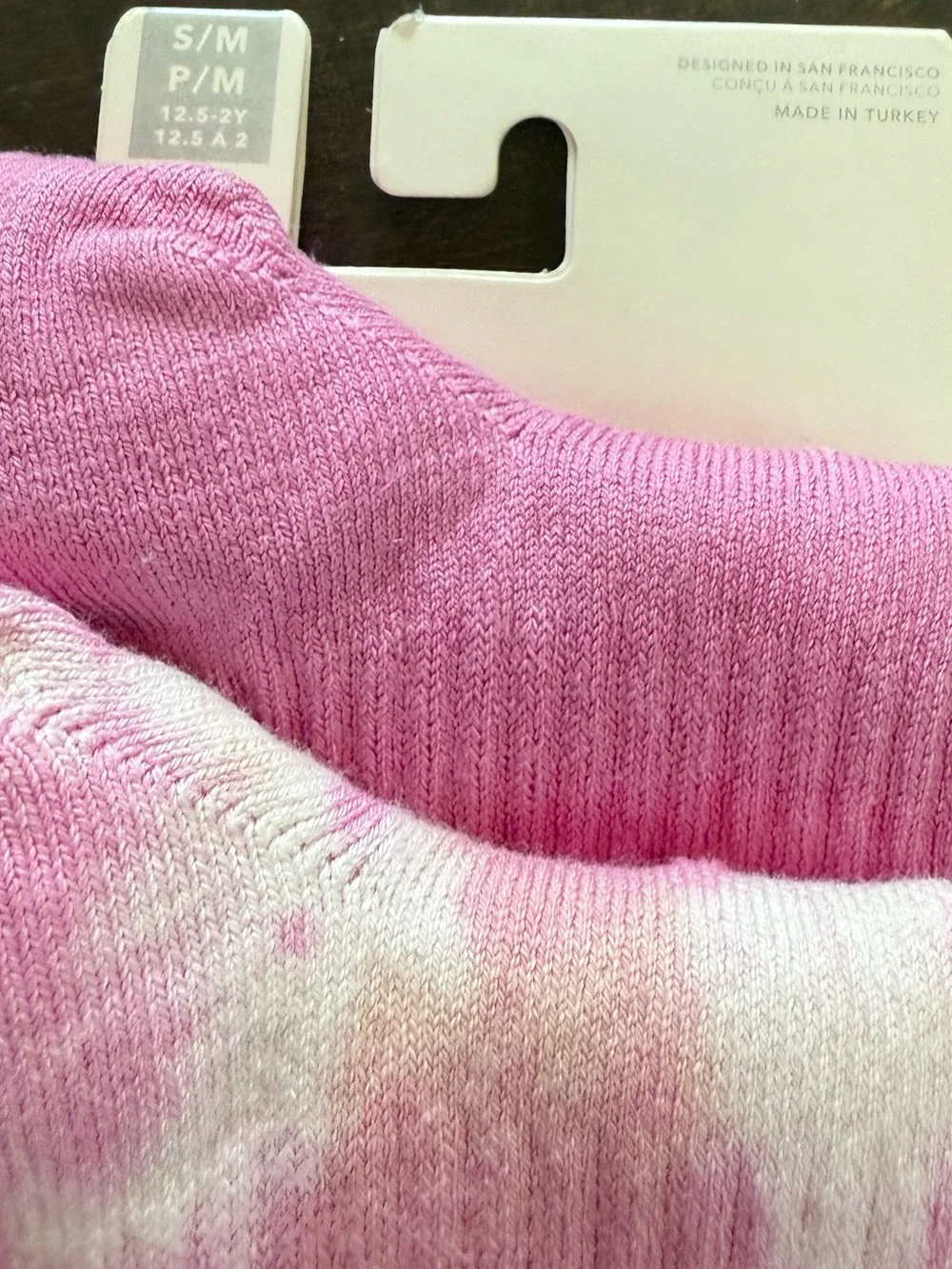 Athleta Girl Pink Gradient Crew Socks - 3 Pack